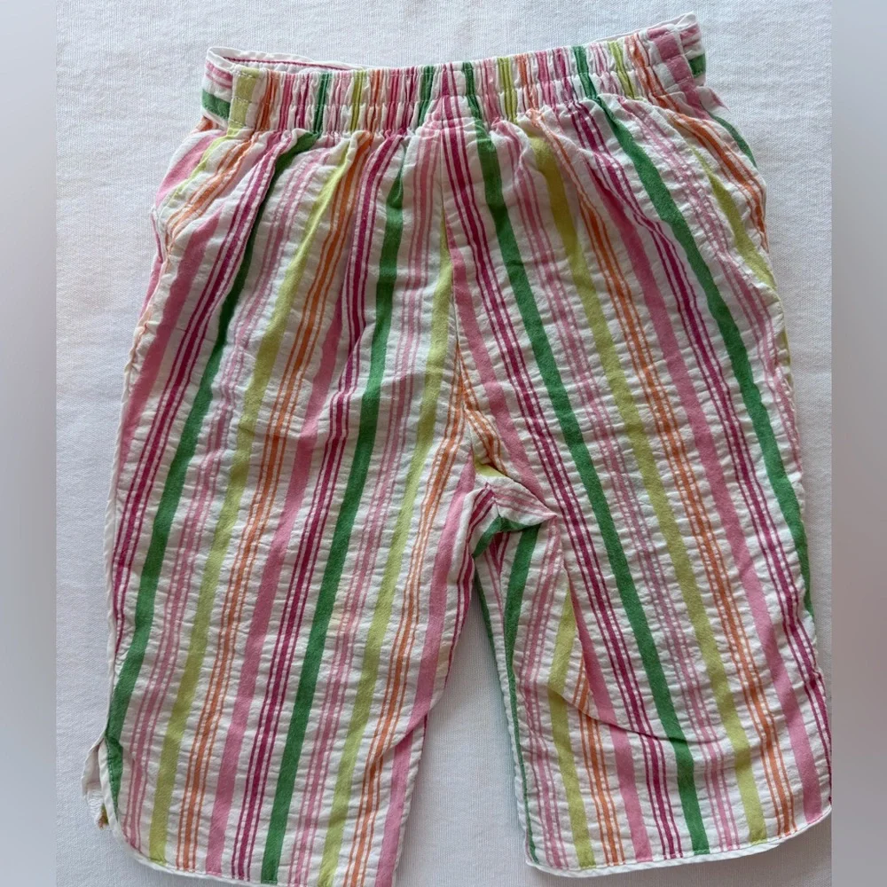 Gymboree Spring Fun Sweet Lollipop Tee and Seersucker Cropped Pants 12-18 mos
